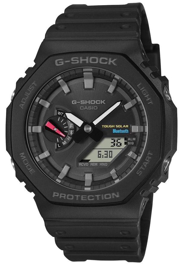 G-Shock - Zegarek Męski G-SHOCK Black CasiOak Solar Octagon GA-B2100-1AER. Rodzaj zegarka: cyfrowe. Materiał: tworzywo sztuczne