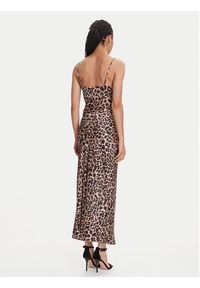 Guess Sukienka wieczorowa W5YK35 WHEZ2 Brązowy Slim Fit. Kolor: brązowy. Materiał: wiskoza. Styl: wizytowy #4