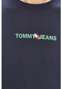 Tommy Jeans - Longsleeve DM0DM10241.4891. Okazja: na co dzień. Kolor: niebieski. Materiał: dzianina. Długość rękawa: długi rękaw. Wzór: gładki. Styl: casual #6