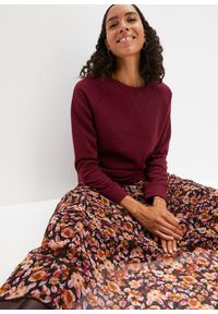 bonprix - Bluza dresowa. Kolor: czerwony. Materiał: poliester, dresówka #1