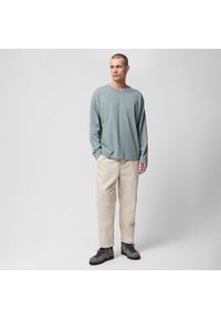 outhorn - Spodnie tkaninowe męskie - kremowe. Kolor: kremowy. Materiał: tkanina