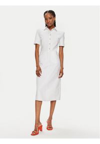 Max Mara Leisure Sukienka koszulowa Faro 2416621018 Biały Regular Fit. Kolor: biały. Materiał: bawełna, syntetyk. Typ sukienki: koszulowe