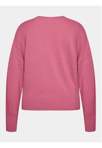 Sisley Sweter 1044M400T Różowy Regular Fit. Kolor: różowy. Materiał: wełna #8