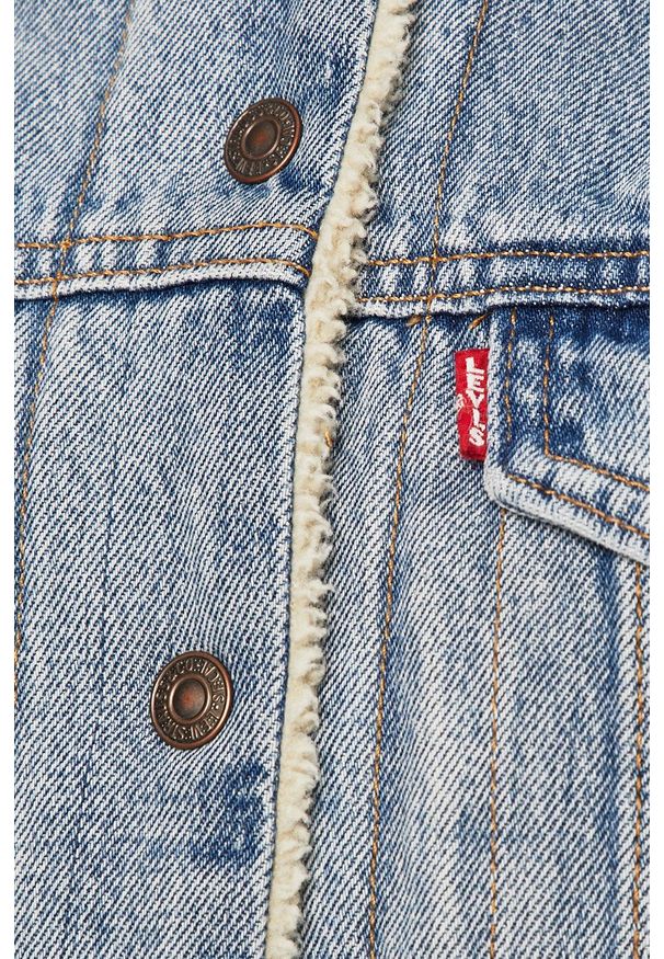 Levi's® - Levi's - Kurtka jeansowa. Okazja: na spotkanie biznesowe, na co dzień. Kolor: fioletowy. Materiał: jeans. Styl: biznesowy, casual