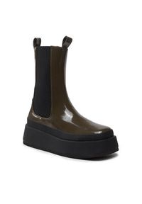 DeeZee Botki ZALY21025-8 Zielony. Kolor: zielony. Materiał: skóra #5
