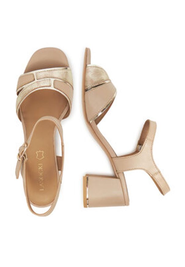 Lasocki Sandały WB-866-13 Beżowy. Kolor: beżowy. Materiał: skóra