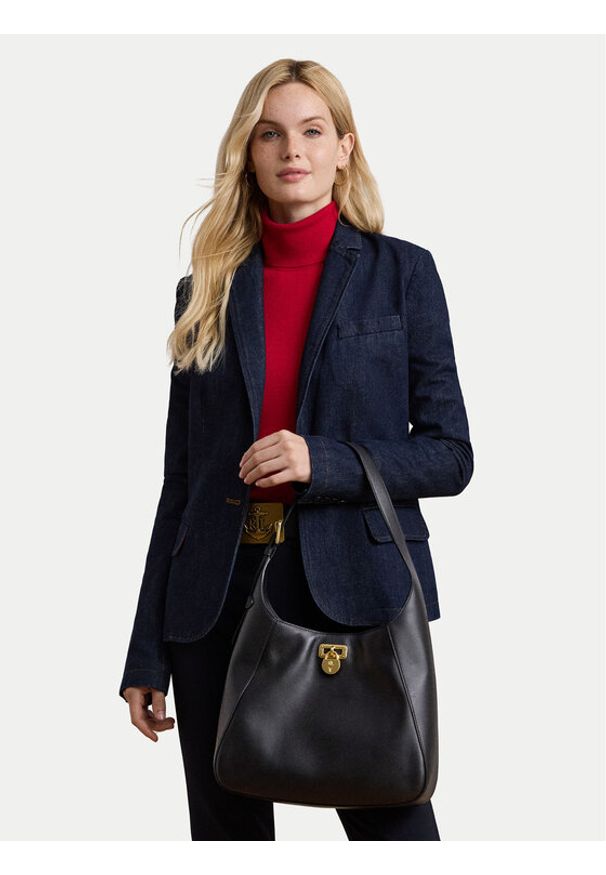 Lauren Ralph Lauren - LAUREN RALPH LAUREN Torebka Large Tanner Shoulder Bag 431956790002 Czarny. Kolor: czarny. Materiał: skórzane