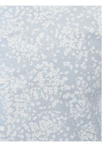 Calvin Klein Koszula Floral Print K10K112610 Błękitny Slim Fit. Kolor: niebieski. Materiał: bawełna. Wzór: nadruk