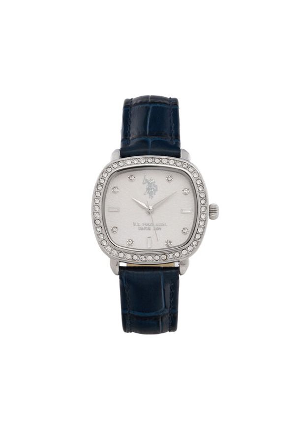 U.S. Polo Assn. Zegarek Mirabelle USP8487BL Granatowy. Kolor: niebieski. Materiał: skóra