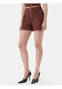 Patrizia Pepe Szorty materiałowe 2P1751/A9B9-B887 Brązowy ciemny Regular Fit. Kolor: brązowy. Materiał: bawełna #1