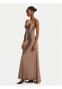 BARDOT Sukienka wieczorowa Monroe Cowl Neck Maxi 59709DB3 Brązowy Regular Fit. Kolor: brązowy. Materiał: syntetyk. Styl: wizytowy. Długość: maxi #4