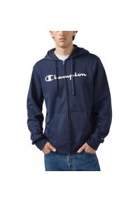 Bluza męska treningowa z kapturem Champion granatowa. Typ kołnierza: kaptur. Kolor: niebieski #1
