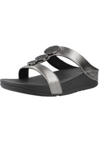 Flip*Flop - Sandały Fitflop Model Halo Bead Circle Kolor Szary. Kolor: szary. Materiał: tkanina, syntetyk
