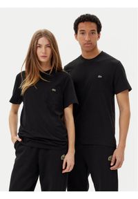 Lacoste T-Shirt TH2827 Czarny Regular Fit. Kolor: czarny. Materiał: bawełna