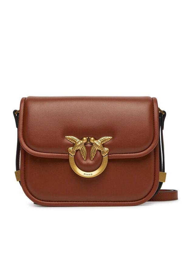 Pinko - PINKO Torba Love Box Bag Fl Mini PE 25 PLTT 104297 A26L Brązowy. Kolor: brązowy. Materiał: skórzane