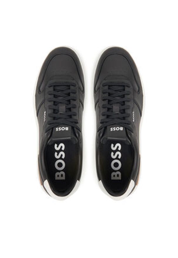 BOSS Sneakersy Clint 50542538 Czarny. Kolor: czarny. Materiał: skóra