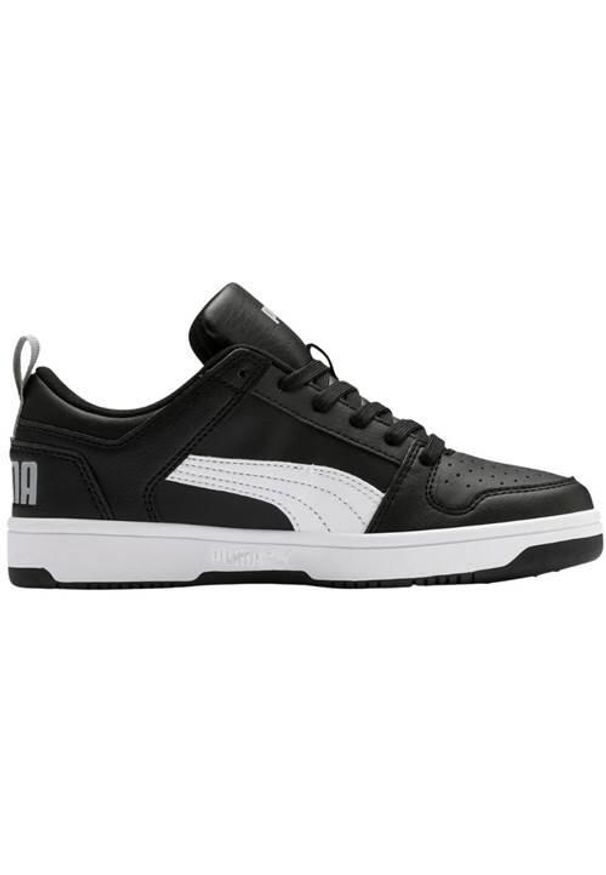 Buty do chodzenia dla dzieci Puma Rebound Layup LO SL JR. Zapięcie: sznurówki. Kolor: biały, wielokolorowy. Materiał: materiał, tkanina, syntetyk. Szerokość cholewki: normalna. Sport: turystyka piesza
