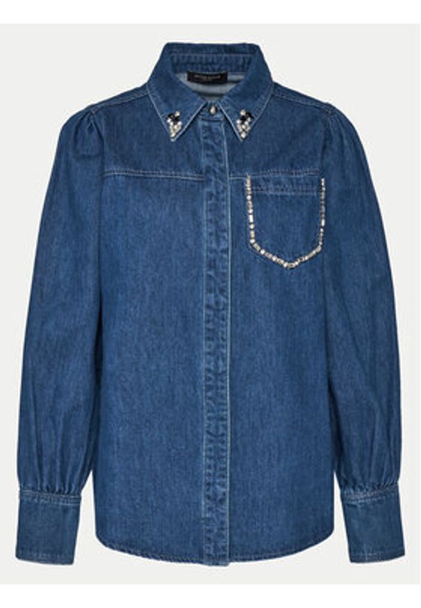 Bruuns Bazaar Koszula jeansowa Bess BBW4231 Niebieski Regular Fit. Kolor: niebieski. Materiał: bawełna