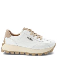 Białe Sneakersy Filippo Wygodne Buty Damskie Na Platformie. Okazja: na co dzień, na spacer. Zapięcie: sznurówki. Kolor: biały. Materiał: jeans. Szerokość cholewki: normalna. Sezon: wiosna, lato. Obcas: na platformie. Sport: turystyka piesza #4