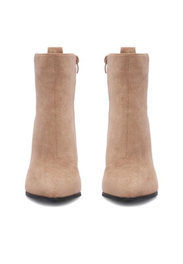 DeeZee Botki E-5133-6 Beżowy. Kolor: beżowy. Materiał: materiał