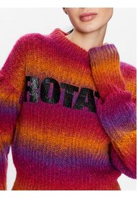 ROTATE Sweter Mohair Knit RT2403 Kolorowy Regular Fit. Materiał: syntetyk. Wzór: kolorowy