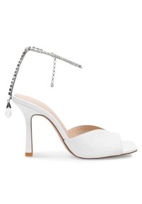 Eva Minge Sandały STEPHANIE-V1051L-01 Biały. Kolor: biały. Materiał: skóra, lakier #1