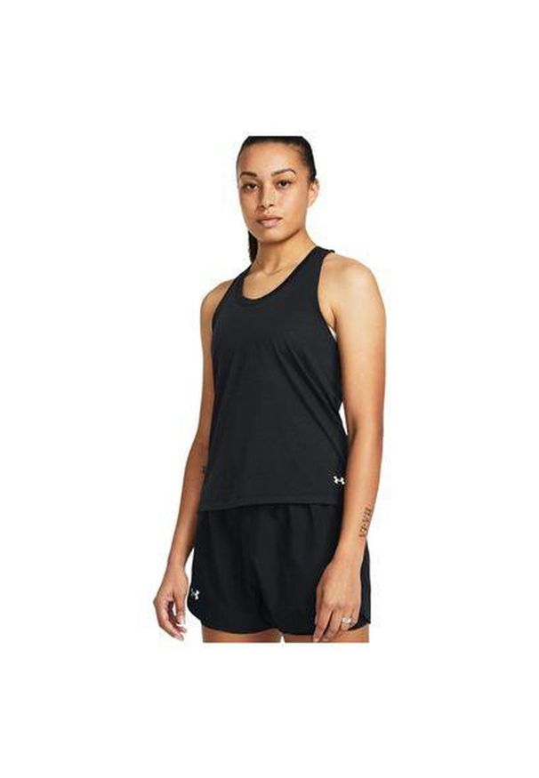 Tank top do biegania damski Under Armour Launch Singlet. Kolor: czarny. Sport: fitness