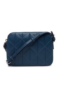 Calvin Klein Torebka Quilted Double Zip Camera Bag LV04F3328G Niebieski. Kolor: niebieski. Materiał: skórzane #3