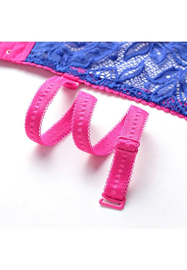 Intica - Biustonosz usztywniany z koronką i regulowanymi ramiączkami Amiyah. Kolor: czarny. Materiał: koronka. Wzór: koronka