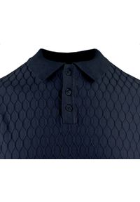Męska Koszulka Polo z Dzianiny - Brave Soul - Granatowa. Okazja: na co dzień. Typ kołnierza: polo. Kolor: niebieski. Materiał: wiskoza, poliamid. Sezon: wiosna, lato. Styl: casual #5