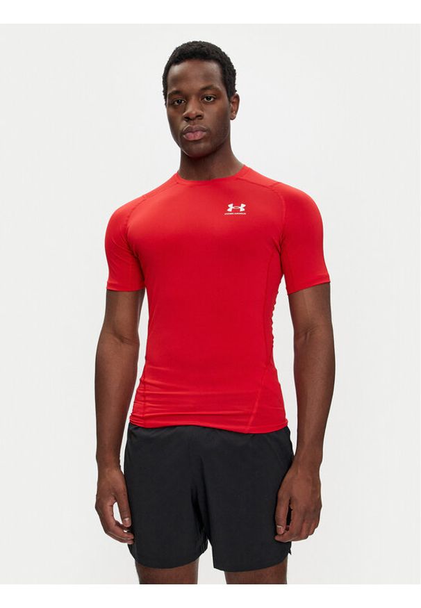 Under Armour Koszulka techniczna Ua HeatGear® Armour 1361518 Czerwony Slim Fit. Kolor: czerwony. Materiał: syntetyk