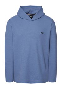 BOSS Bluza Waffle 50535885 Błękitny Regular Fit. Kolor: niebieski. Materiał: bawełna #1