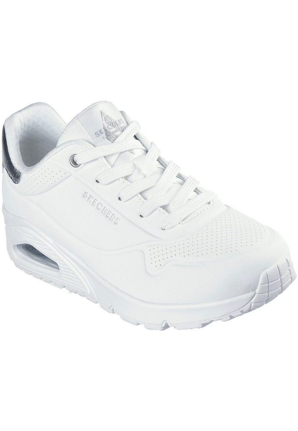 skechers - Adidasy Skechers Uno - Golden Air, Kobiety. Kolor: biały. Materiał: syntetyk, materiał. Sport: fitness