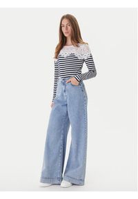 Morgan Bluzka 251-TMACO Granatowy Slim Fit. Kolor: niebieski. Materiał: bawełna
