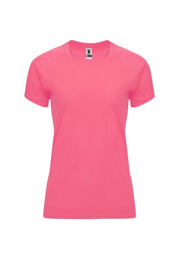 ROLY - Damska Koszulka Sportowa Z Krótkim Rękawem Bahrain. Kolor: czerwony, wielokolorowy, różowy. Długość rękawa: krótki rękaw. Długość: krótkie. Sport: turystyka piesza