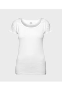 MegaKoszulki - Damska koszulka oversize (bez nadruku, gładka) - biała. Kolor: biały. Materiał: bawełna. Wzór: gładki