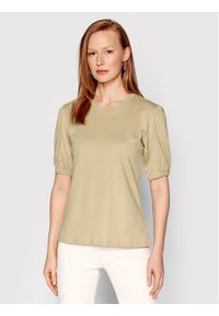 Sisley Bluzka 3I1XL100C Beżowy Regular Fit. Kolor: beżowy. Materiał: bawełna