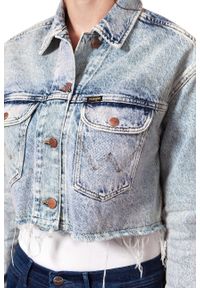 Wrangler - DAMSKA KURTKA JEANSOWA WRANGLER RETRO CROP JACKET WRAINBOW WASH W417RI24K 112128793. Materiał: jeans. Styl: retro #6