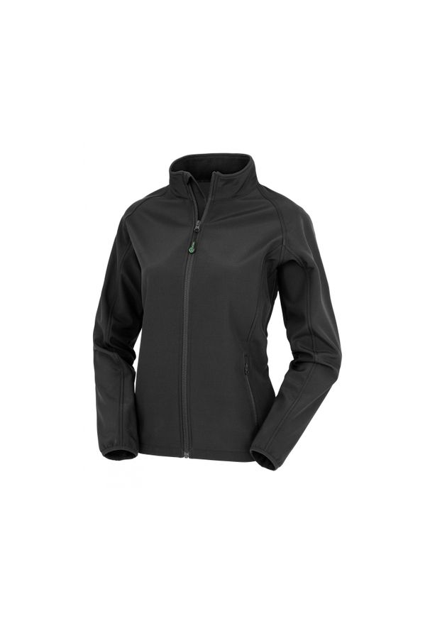 RESULT - Damska kurtka z recyklingu Result Softshell. Kolor: czarny. Materiał: softshell