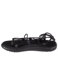 Sandał Teva W Voya Infinity Sandals W 1019622-BLK czarne. Okazja: na spacer. Zapięcie: sznurówki. Kolor: czarny. Materiał: skóra. Sezon: lato