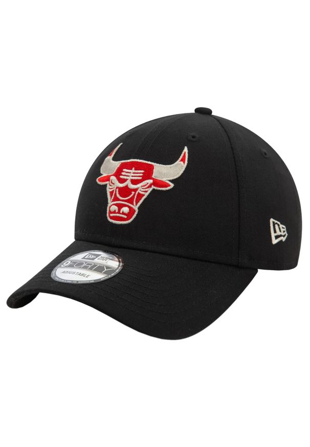 New Era - Czapka z daszkiem męska 9FORTY Chicago Bulls Metallic NBA Cap. Kolor: czarny. Materiał: poliester