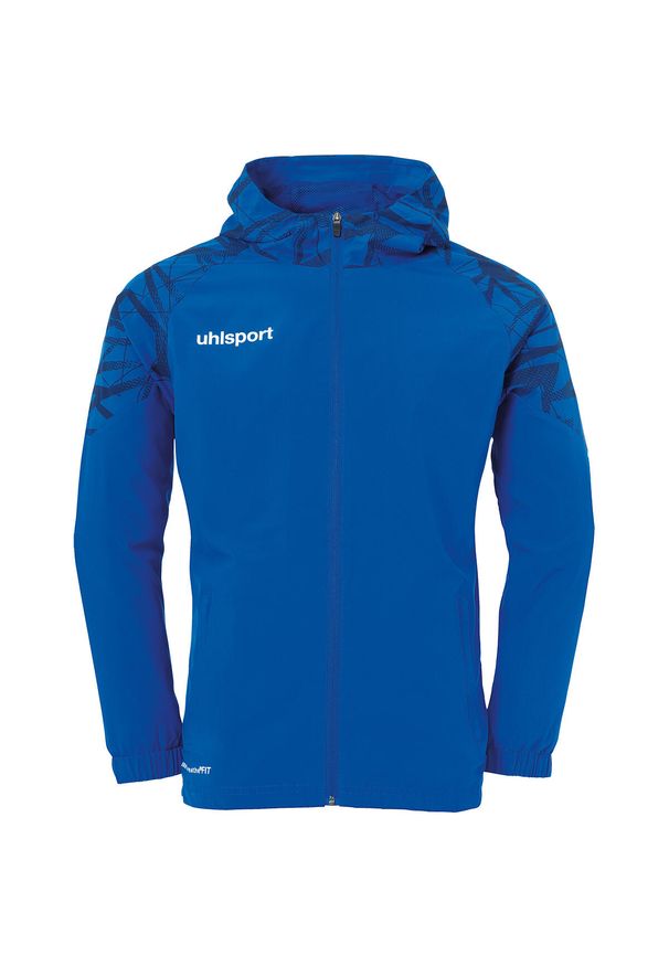 UHLSPORT - Tkana bluza z kapturem dla dzieci Uhlsport Goal 25 Evo. Typ kołnierza: kaptur. Kolor: niebieski