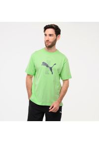 Decathlon - Koszulka z krótkim rękawem męska Puma Gym & Pilates. Materiał: bawełna. Długość rękawa: krótki rękaw. Długość: krótkie. Sport: joga i pilates