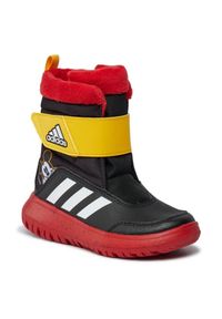 Adidas - Buty adidas Winterplay Disney Mickey Jr IG7189 czarne. Zapięcie: rzepy. Kolor: czarny. Materiał: materiał, guma. Szerokość cholewki: normalna. Wzór: motyw z bajki