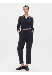 TOMMY HILFIGER - Tommy Hilfiger Koszula Smd Detail Fluid Shirt WW0WW40549 Granatowy Regular Fit. Kolor: niebieski. Materiał: wiskoza #3