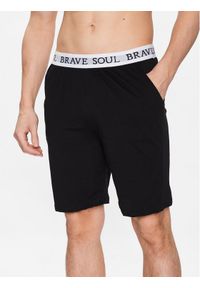 Brave Soul Szorty piżamowe MLWB-149KEV Czarny Regular Fit. Kolor: czarny. Materiał: bawełna