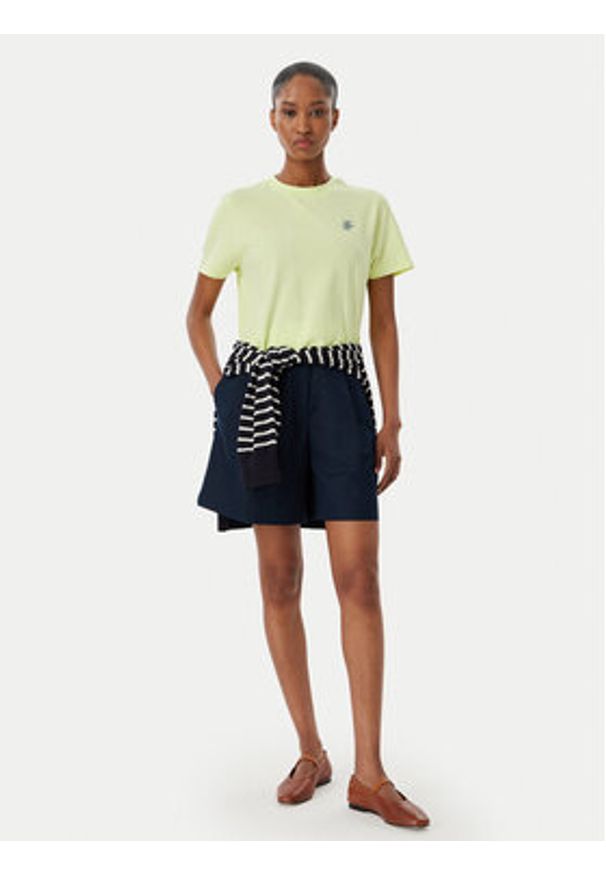 TOMMY HILFIGER - Tommy Hilfiger Szorty materiałowe WW0WW49040 Granatowy Wide Leg. Kolor: niebieski. Materiał: syntetyk