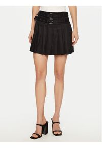 Guess Spódnica mini W5RD75 WGXM2 Czarny Regular Fit. Kolor: czarny. Materiał: syntetyk, wiskoza