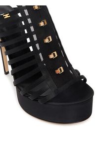 Elisabetta Franchi Sandały SA-92L-62E2-V790 Czarny. Kolor: czarny. Materiał: materiał #3