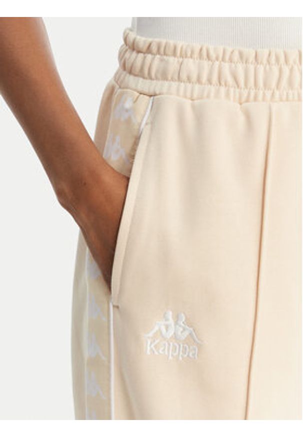 Kappa Spodnie dresowe Banda Malorie 37256WW Écru Regular Fit. Materiał: bawełna